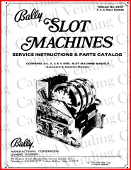 Bally 2600 3, 4, & 5 Reel Games Manual (53 Pages)