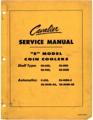 Cavalier E Model Coin Coolers Service Manual (110 Pages)