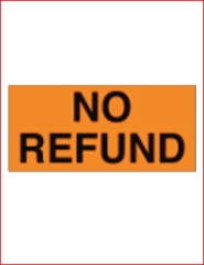 "No Refund" Decal
