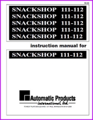 Automatic Products 111-112 SnackShop Instruction Manual