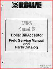 Rowe OBA 1 and 5 Dollar Bill Acceptor